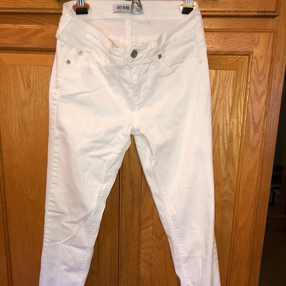 Just Black White Jeans